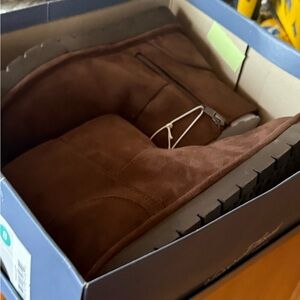 Universal Threads Brown Suede Casual Boots - Zip Side NWT!